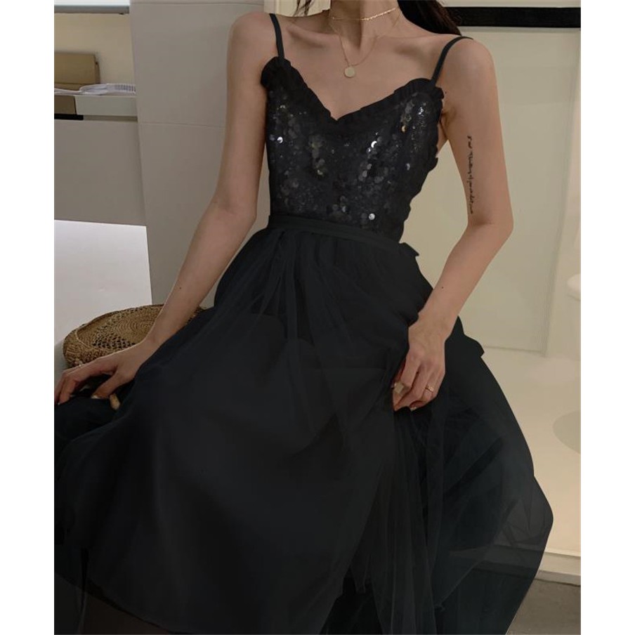 (Có Sẵn) Váy hai dây công chúa xoè / Đầm blingbling tutu dự tiệc | BigBuy360 - bigbuy360.vn