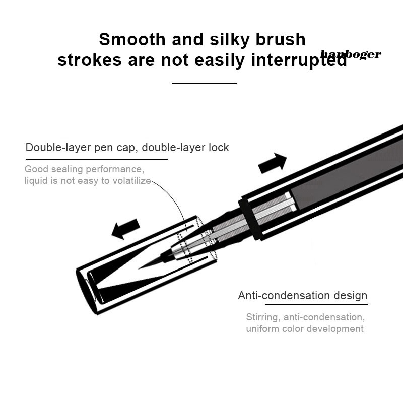 [Hàng mới về] Bút kẻ mắt nước màu đen nhanh khô không thấm nước 1.8ml | BigBuy360 - bigbuy360.vn