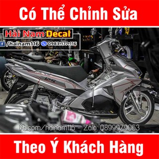 Tem trùm air blade xám chỉ đỏ