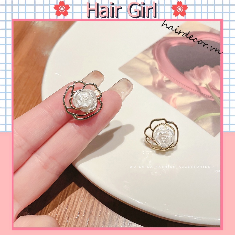 Bông Tai Hình Hoa Đính Ngọc Trai Phong Cách Hàn Quốc Thời Trang Thanh Lịch Cho Nữ