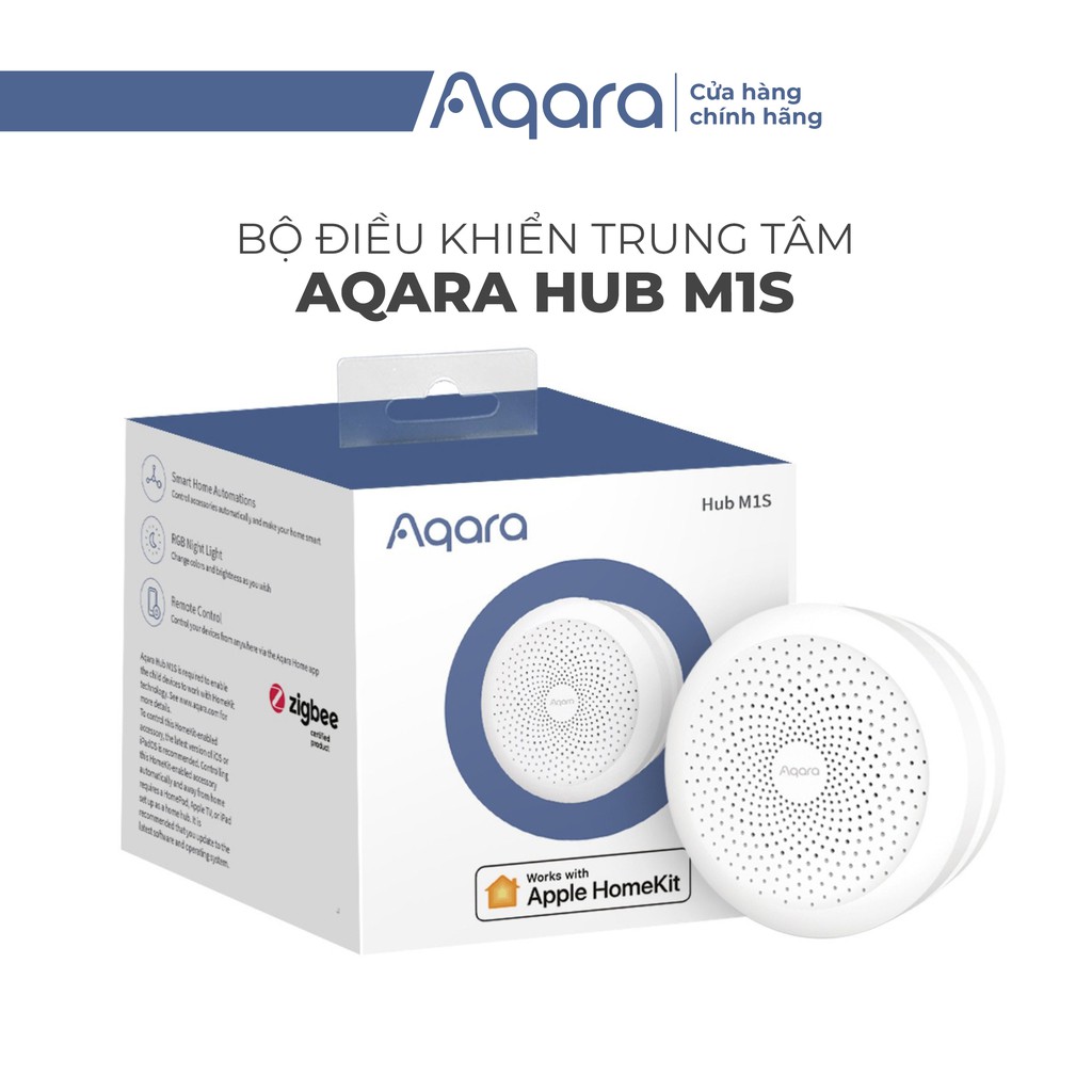 Aqara Hub M1S phiên bản Quốc Tế HM1S-G01 - Điều Khiển Trung Tâm Zigbee 3.0, Có Loa Báo Động, Tương Thích Apple HomeKit