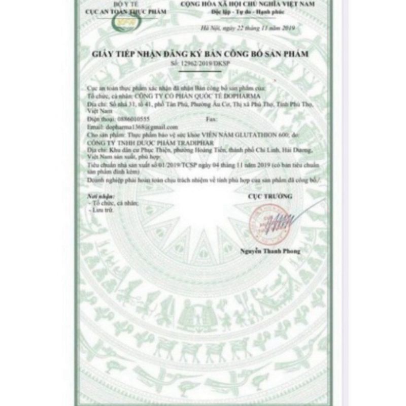 Chính hãng] Viên uống trắng da Glutathione 600 DR Lacir Viên trắng da nguyên mã