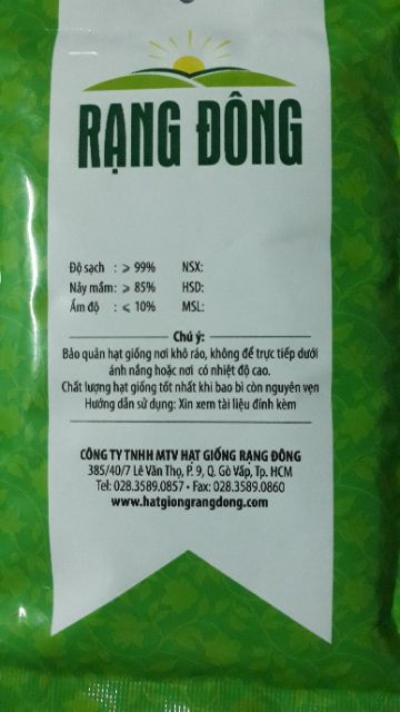 20 GRAM- Cải bẹ xanh mỡ RADO 57