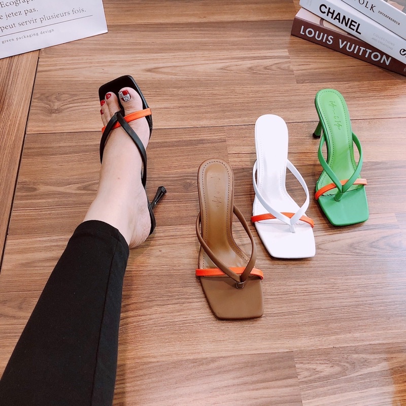 Guốc nữ xỏ ngón 7p phối màu siêu xinh Chị Chảnh Store