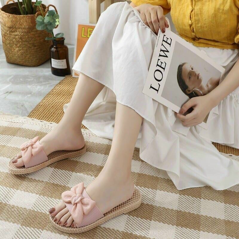 Giày sục mica phối nơ nhỏ xinh dễ thương | BigBuy360 - bigbuy360.vn