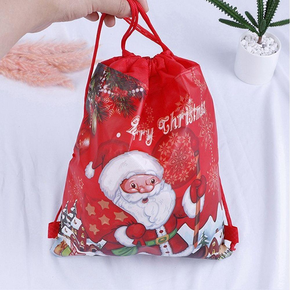 UUMIR Túi Dây Rút Đựng Đồ Chơi In Hình Ông Già Noel