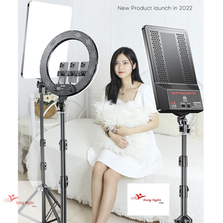 Đèn studio siêu sáng LED M777 19inch Hỗ trợ studio chụp ảnh, quay phim, livestream Kèm chân đèn 2m1