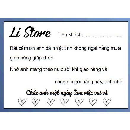 Combo 50 tem vận chuyển, phiếu giao hàng in sẵn, in theo yêu cầu 10x15cm có keo dán sẵn