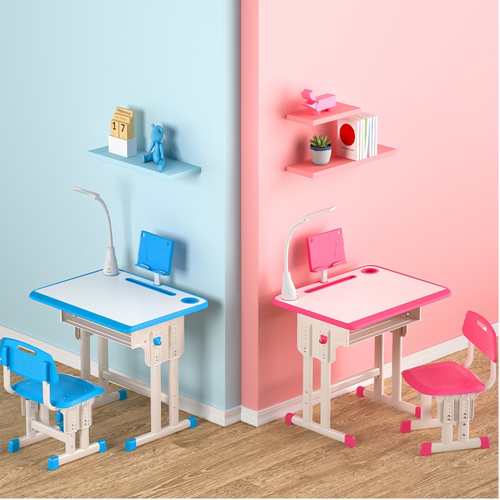 Bộ bàn học sinh thông minh, Bàn học chống gù lưng kèm đèn led, giá đỡ sách | BigBuy360 - bigbuy360.vn
