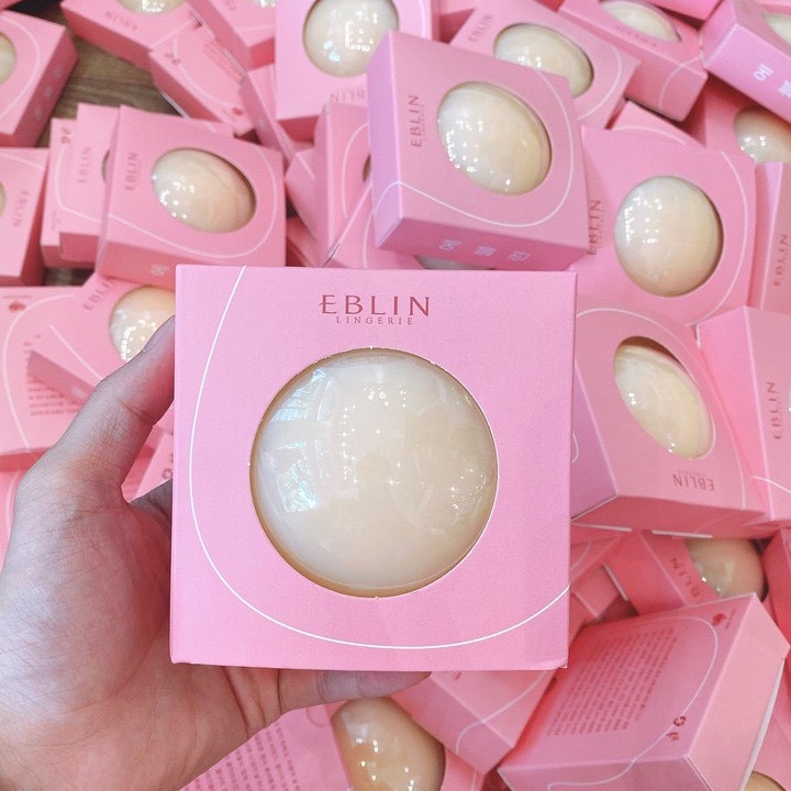 Hộp 3 cặp miếng dán ngực tự thân, Dán ngực silicon Eblin chống nước, siêu dính không lộ SAVILL D539