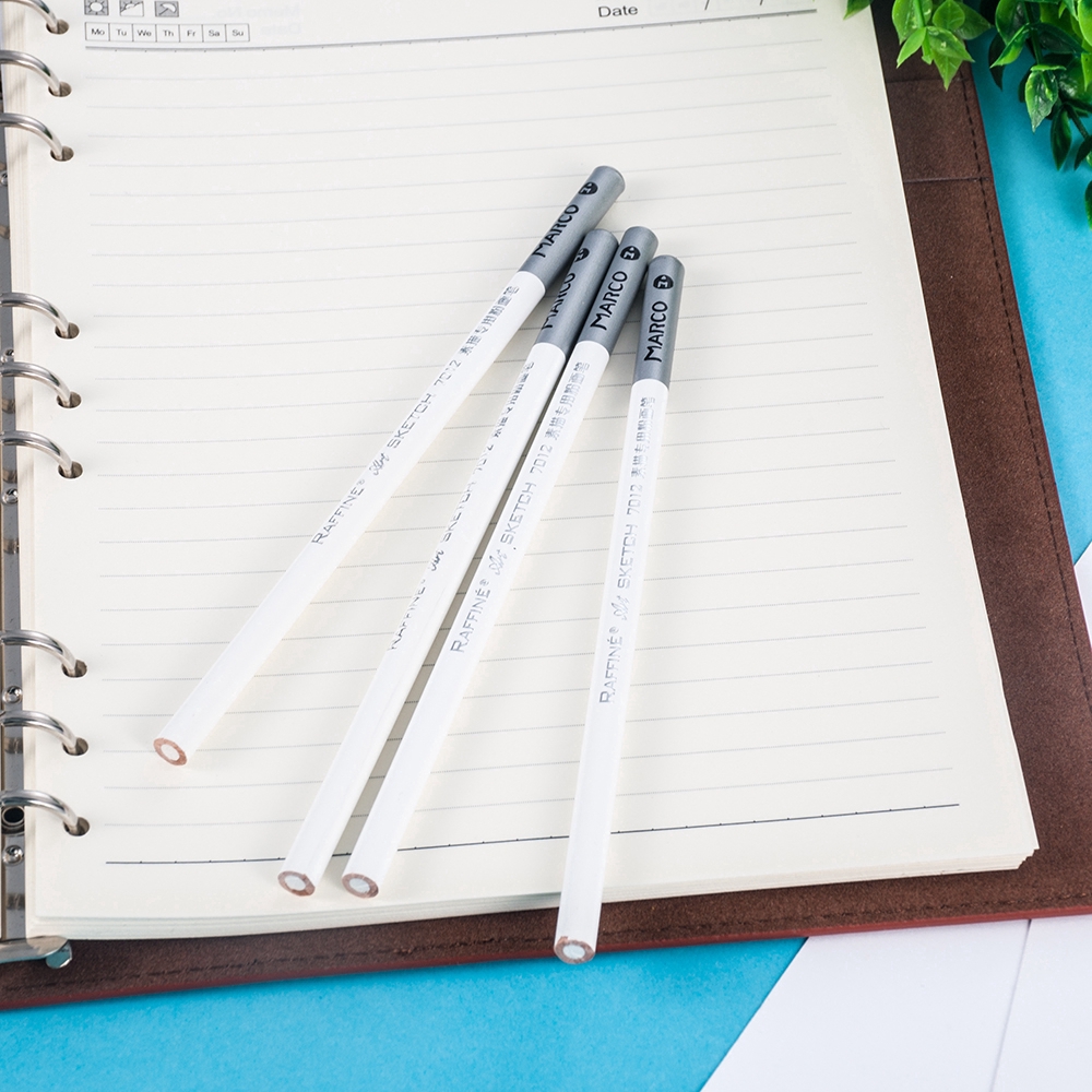 Bút chì phác họa gam màu phấn trắng nhạt kích thước 0.75x17.5cm lõi bút đường kính 4mm