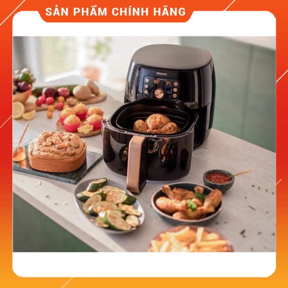 Nồi Chiên Không Dầu PHILIPS HD9860/90 , Dung Tích 7.3L, Công Suất 2200W, Nhập Đức - Bảo Hành 12 Tháng