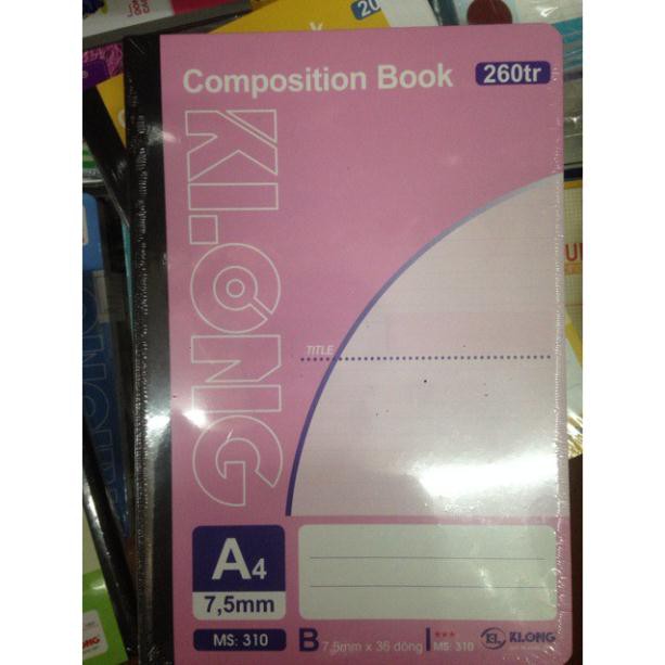 Sổ Composition A4 200 trang KLong  MS 309- khách sỉ ib