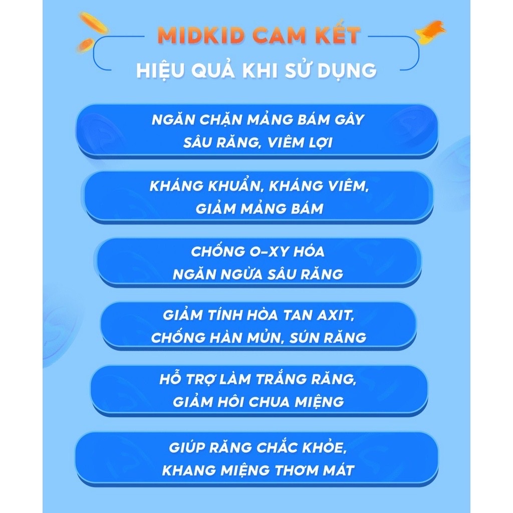 Combo 2 hộp Xịt chống sâu răng Midkid phù hợp cho trẻ em từ 1 tuổi giúp bảo vệ men răng, ngăn ngừa ố vàng -Kem đánh răng