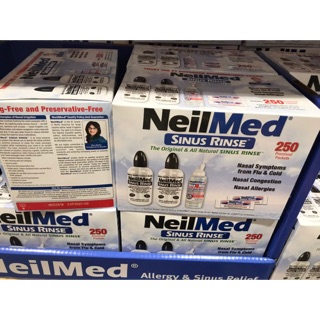 Bình rửa mũi NeilMed ( 2 bình, 1 xịt, 250 gói muối y tế)