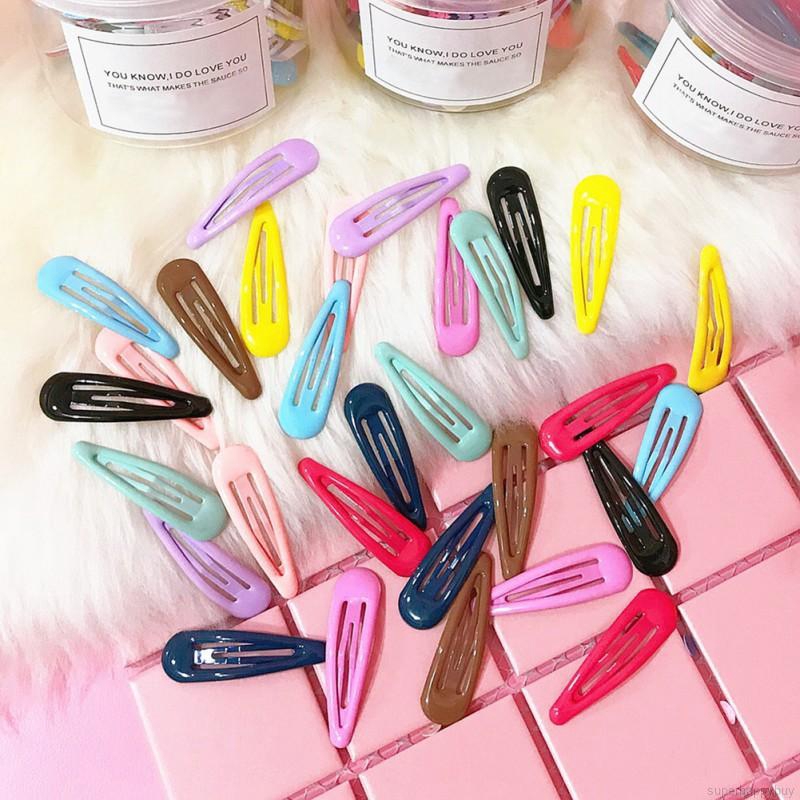 Set 30 kẹp tóc kim loại kiểu dáng đơn giản xinh xắn dành cho nữ