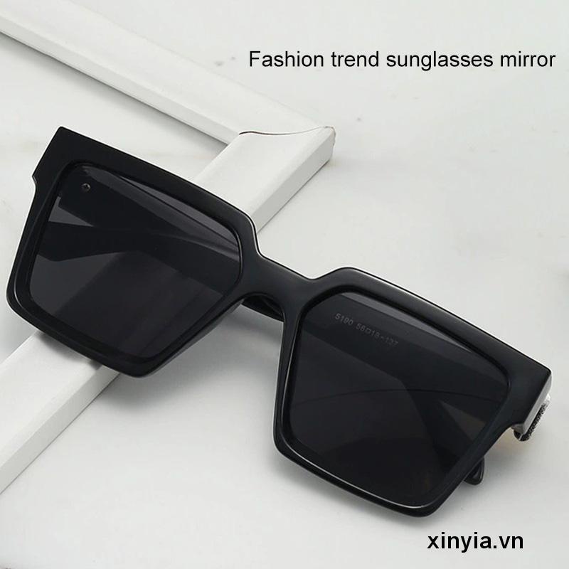 Kính Mát Gọng Vuông Phong Cách Cổ Điển Chống Tia Uv400 Cho Nam Nữ