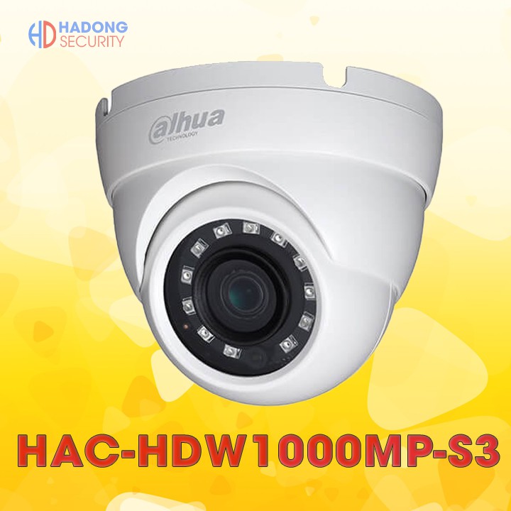 Camera HAC-HDW1000MP-S3 1MP Dahua Hồng ngoại 20m Tặng hộp bảo vệ