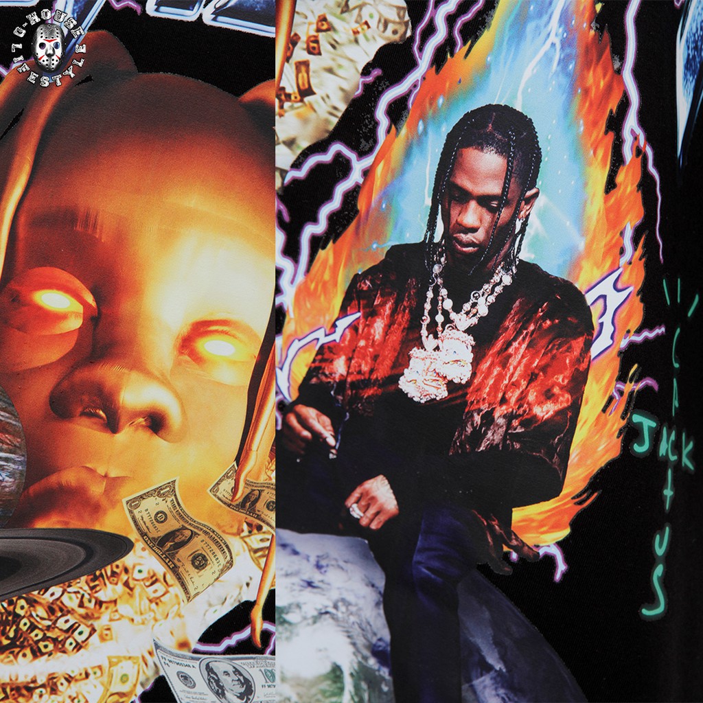 Áo Thun Rapper Travis Scott Oversize Phong Cách Hiphop Unisex G-House Lifestyle
