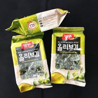 LỐC 3 GÓI RONG BIỂN ĂN LIỀN DONGWON VỊ DẦU OLIVE 5G/GÓI GIÁ RẺ