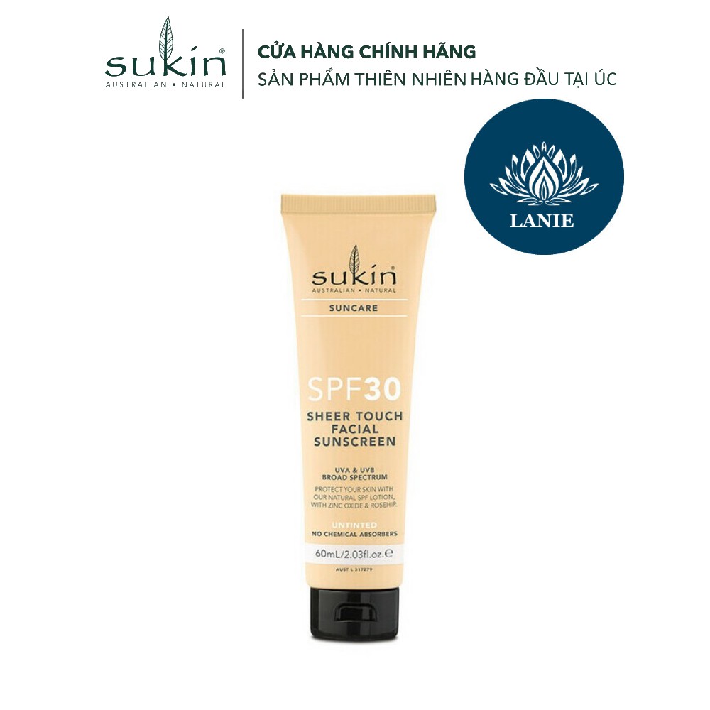 Kem chống nắng không màu Sukin SPF 30 Untinted Sunscreen Lotion 60ml