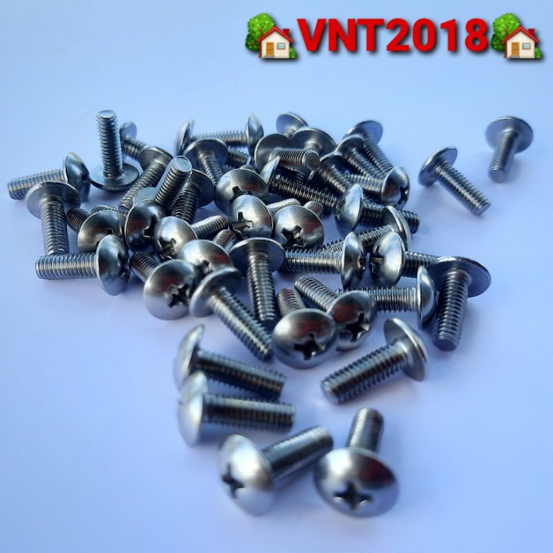 Bulông dù M4 inox 304 đầu vít