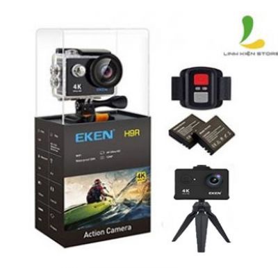Combo Camera Hành Trình EKEN H9R V2 Thêm Pin Dự Phòng + Dock Sạc Đôi + Tripod - Máy quay hành động có remote điều khiển
