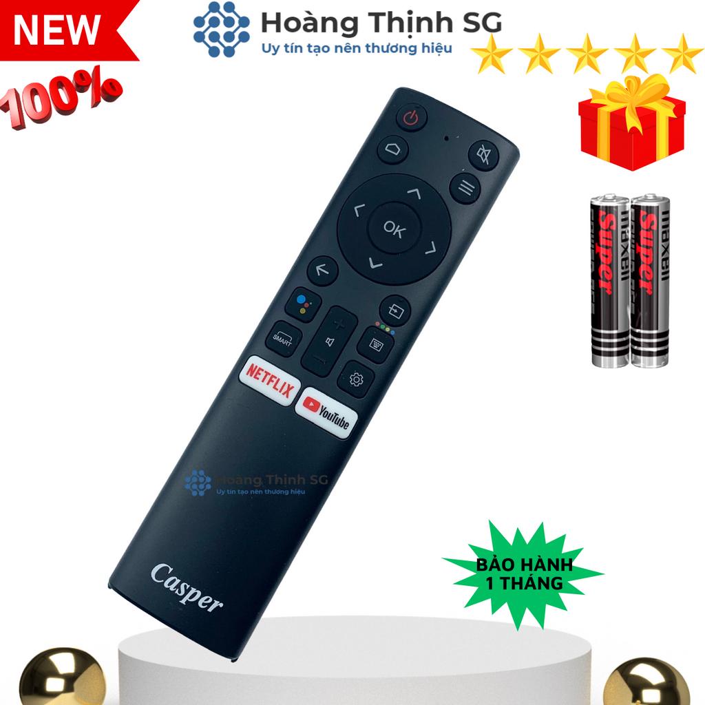 Remote điều khiển tivi Casper, Điều Khiển TV Casper Netflix - Youtube Có Giọng Nói - Tặng kèm pin