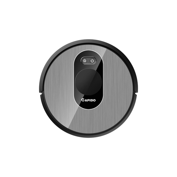Rapido R8S - Robot hút bụi và lau nhà, màu đen xám, kích thước 33x33x7.6 cm, dung lượng hộp chứa bụi 600 ml