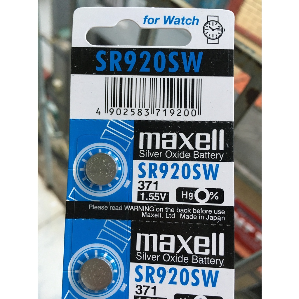 1 Vỉ 5 Viên Pin Maxell SR920SW/371/G0 1.55V Cho Đồng Hồ Đeo Tay