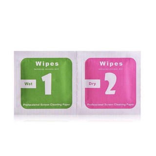 [HCM-Hàng sẳn]Bộ giấy lau kính dt, ipad, mắt kính vs miếng dán lấy bụi