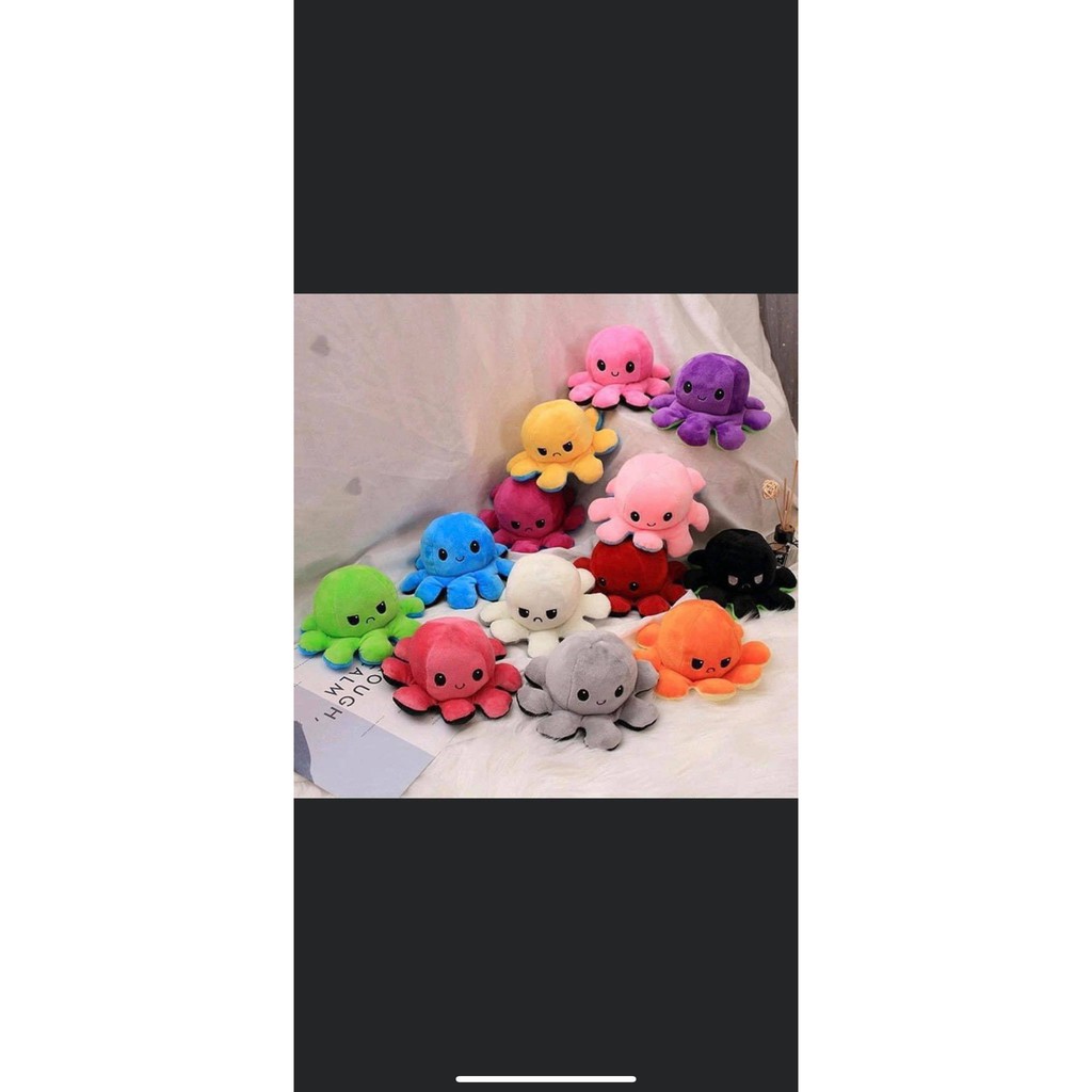 Bạch Tuộc Cảm Xúc-Thú Bông Hai Mặt Nhiều Màu Ngộ Nghĩnh