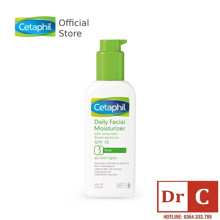 ⚜️FREESHIP⚜️ Kem dưỡng ẩm Cetaphil ⚜️ Cetaphil Daily Facial Moisturizer 118ml SPF15/ PA++