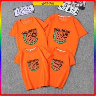 Áo Gia Đình Thun Cotton 🔥 Hiệu Gaohouse, Free đổi size, Chất thun cotton 100% cao cấp. Mát mịn, không xù lônê