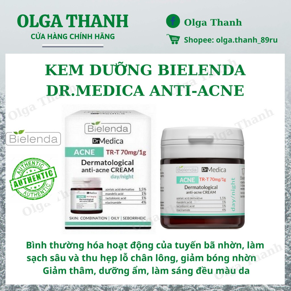 Bielenda Kem dưỡng Bielenda Dr. Medica Anti Acne giảm Thâm Mụn