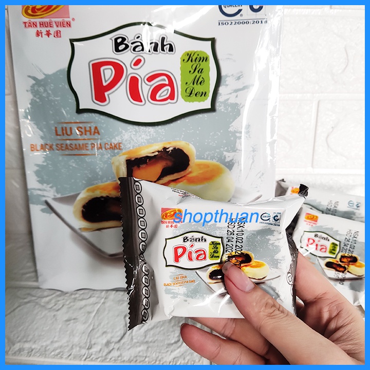 Bánh pía kim sa mè đen 480gr ( 12 cái x 40 gr ) - Tân Huê Viên