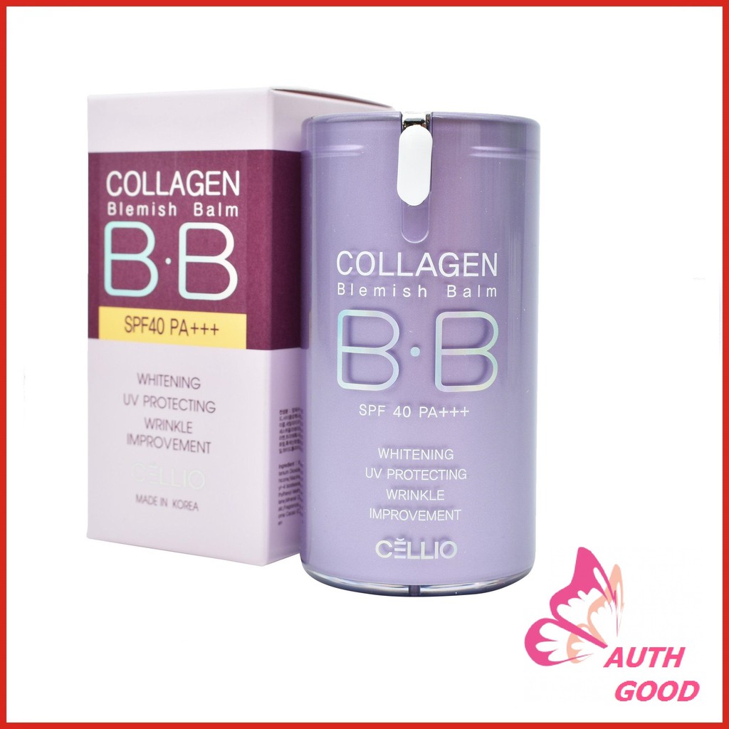 Kem nền FREESHIP Kem nền BB Cellio Collagen Blemish Balm Hàn Quốc che khuyết điểm (Tone 21)