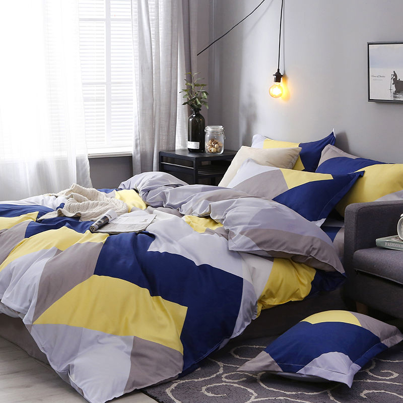 Bộ Chăn Ga Và Vỏ Gối 4 Trong 1 Chất Liệu Cotton 2 Trong 1