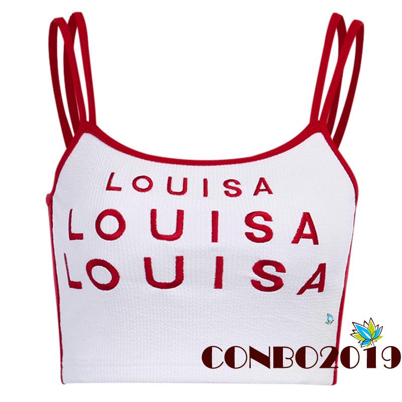 Áo ba lỗ nữ thêu chữ phong cách thời trang