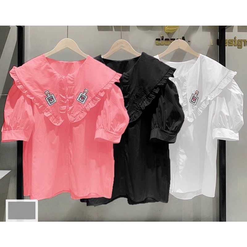(Bigsize 50-100kg) Áo sơ mi bigsize ngắn tay cổ in