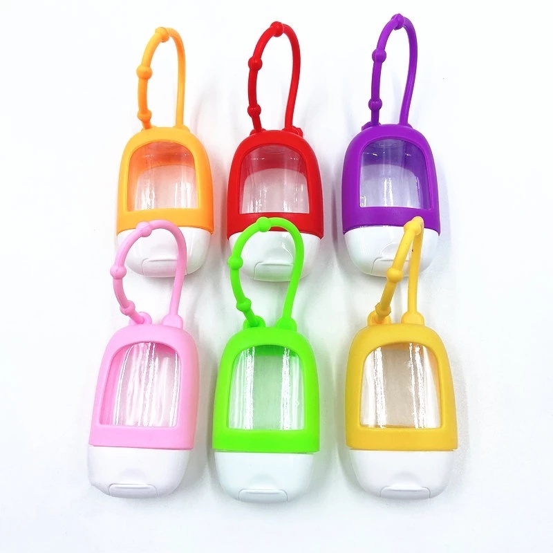Bình rỗng đựng nước rửa tay/tinh dầu/nước hoa mini 30ml có thể đổ đầy có ốp silicon tiện lợi mang đi du lịch/ngoài trời
