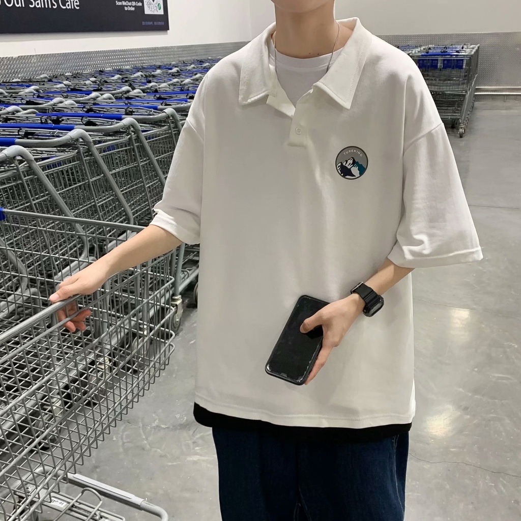 Áo Polo Nam Nữ Form Rộng Chất Thun Mềm Mát Phong Cách In Logo Ngọn Núi Hoho Hợp Thời Trang Bắt Kịp Xu Hướng TTQ0336