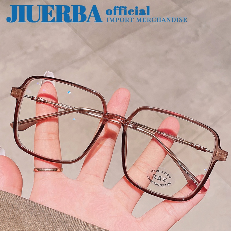 JIUERBA Kính Cận Thị Gọng Vuông Siêu Nhẹ TR90 Thời Trang Hàn Quốc Cho Nam Nữ