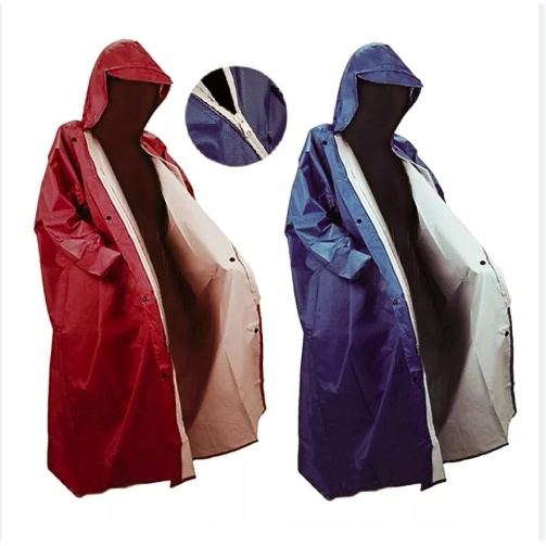 Áo mưa bít khóa kéo vải dù da cá cao cấp Kara House - Áo mưa dây kéo vải dù tổ ong freesize - áo mưa bít  có nón