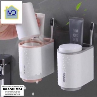 Cắm bàn chải ECOCO dán cường lực siêu chắc tặng kèm 2 cốc 1905