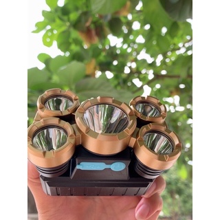 Đèn Pin Đội Đầu 5 Bóng Siêu Sáng Chống Nước ( Ảnh thật, Video thật)