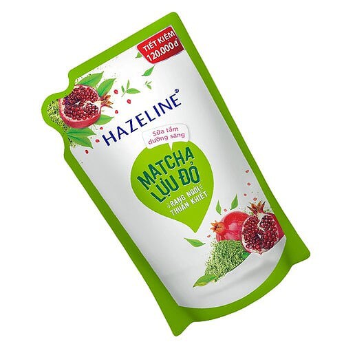 COMBO 2 túi sữa tắm Hazeline Lựu &amp; Matcha (Xanh) 1KgX2