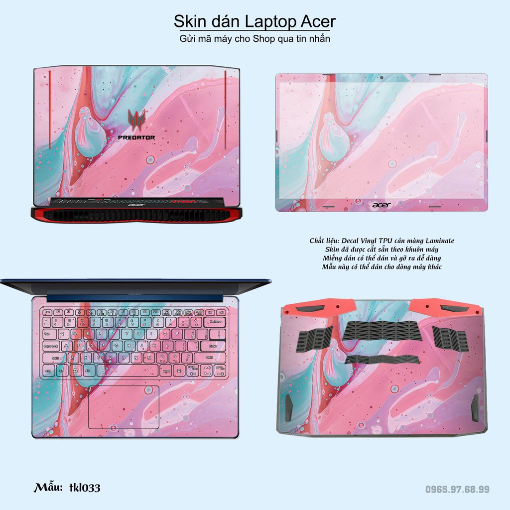 Skin dán Laptop Acer in hình thiết kế nhiều mẫu 6 (inbox mã máy cho Shop)