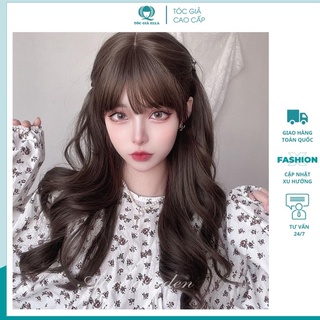 Tóc giả đẹp 😻FREESHIP😍 tóc cả đầu xoăn 40cm