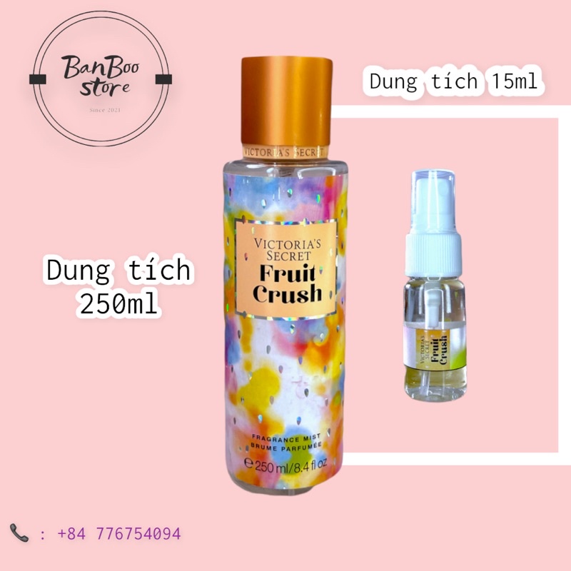 [ FRUIT CRUSH ] Xịt thơm toàn thân Bodymist